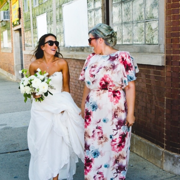 ASOS Floor length Watercolor dress - Picture 3 of 3